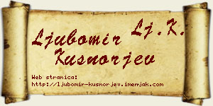 Ljubomir Kušnorjev vizit kartica